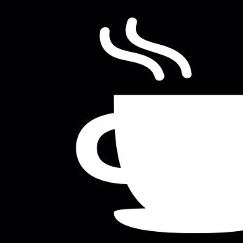 Hot drink on a cup Button