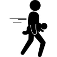 Criminal stealing a baby