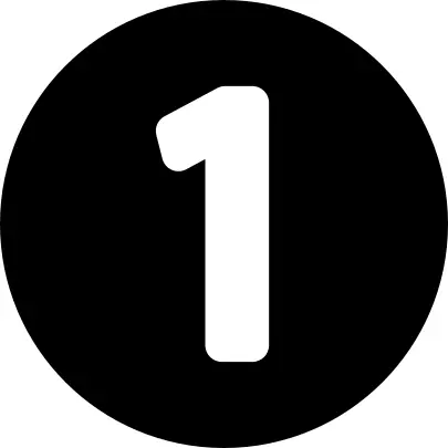 Number one inside a circle