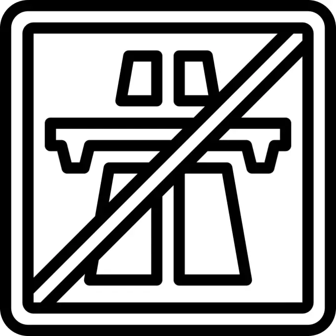End motorway