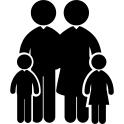 Family of four with two minors and two adults