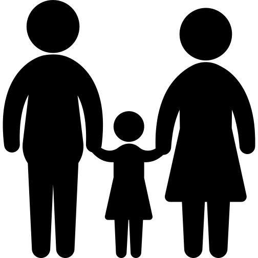 Father daughter and mother