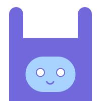 Monster's head cartoon style
