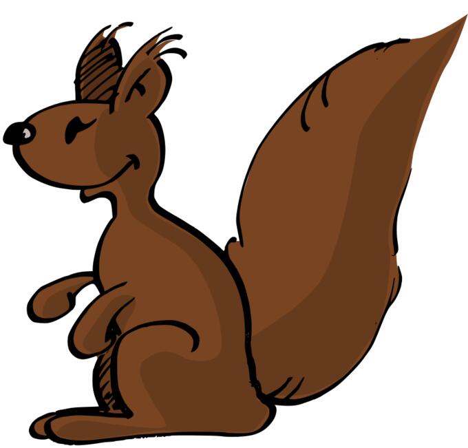 Squirrel in a drawing