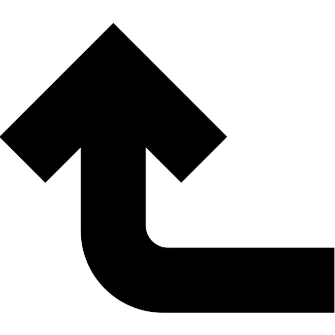 Curved arrow