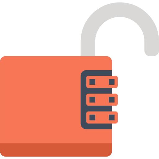 Open padlock