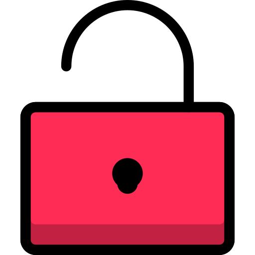 Open padlock