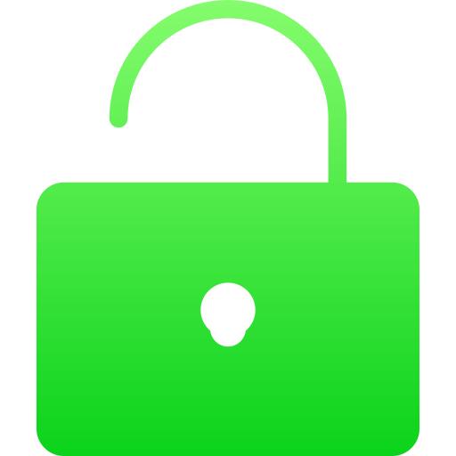 Open padlock