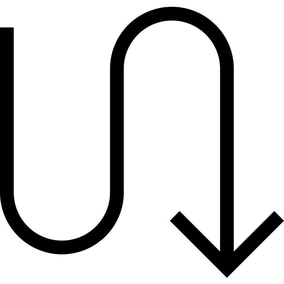 Curved arrow