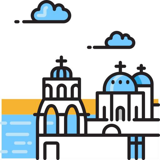 Blue domed church