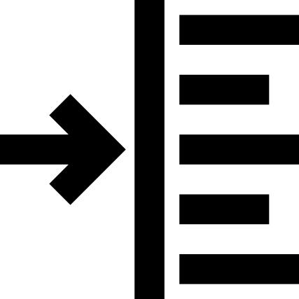 Right indent