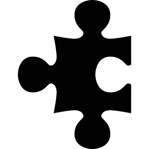 Puzzle piece black shape