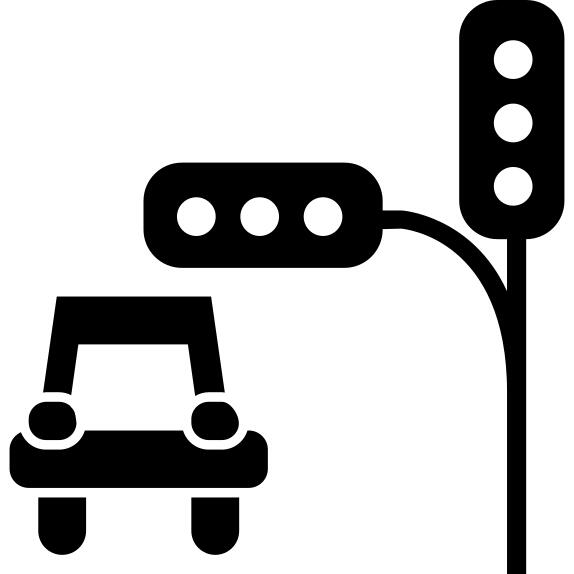 Semaphore and a car