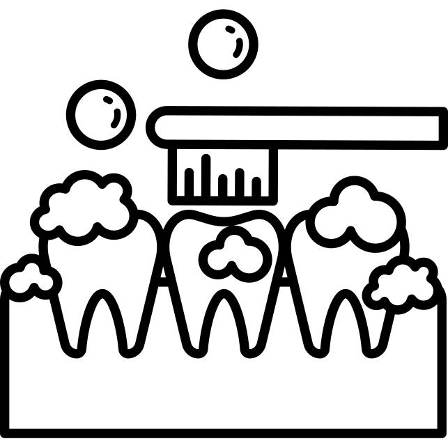 Brushing teeth