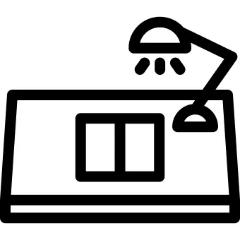 Study Desk with Lamp