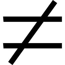 Not equal