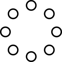 Small circles forming a circle