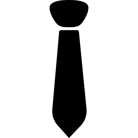 Tie of a businessman or information letter interface symbol