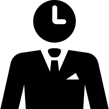 Businessman thinking about time