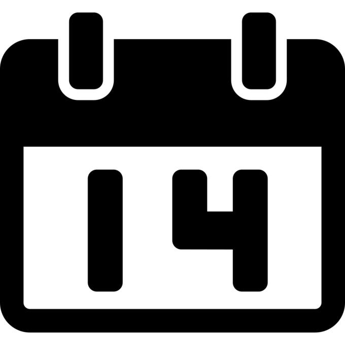 日历每日页面上的第14天