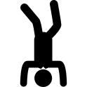Inverted exercise man posture