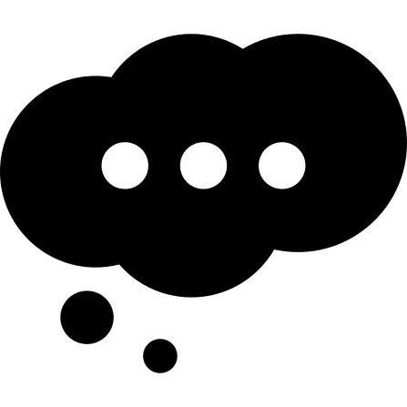 Cloud speech bubble with ellipsis