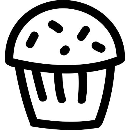 Cupcake hand drawn dessert
