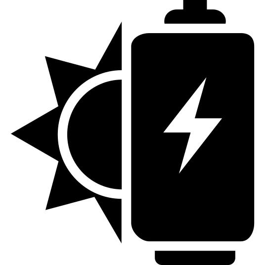 Ecological solar power for a battery