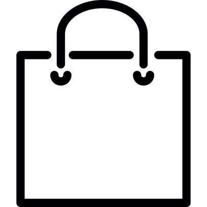 Square shopping bag with handle