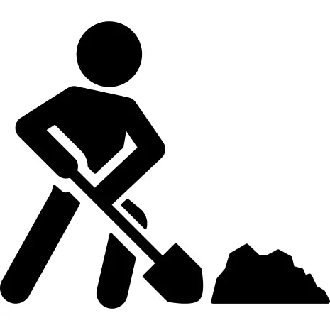 有铁锹的工作者