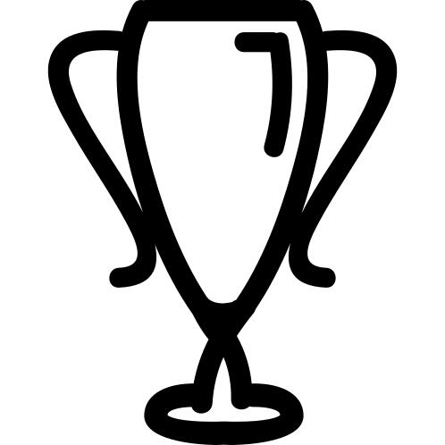 Trophy hand drawn sportive cup