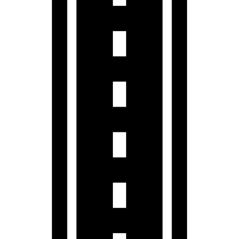 Road straight line top view