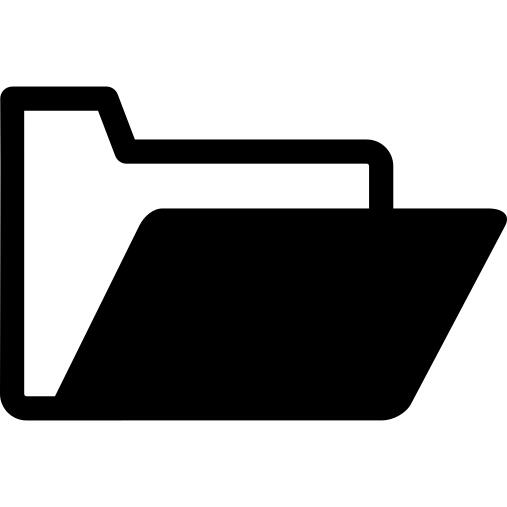 Open folder black and white variant