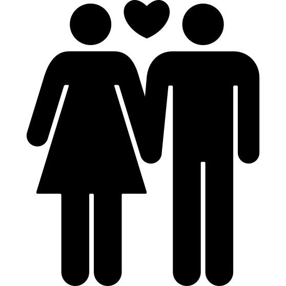 Couple of man and woman in love