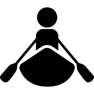 Person rowing on a kayak