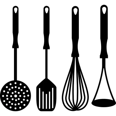 为厨房设置的四个烹饪配件