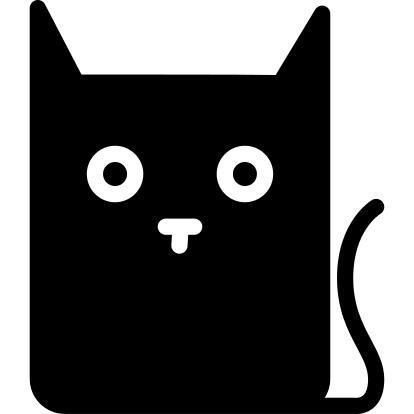 猫在黑色的轮廓