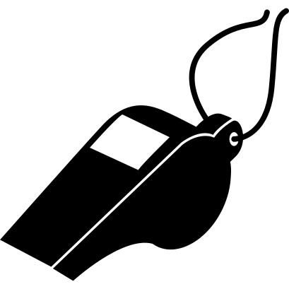 Football whistle of referee
