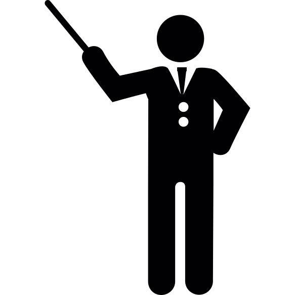 Orchestra director with stick