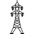 Power line with four insulators