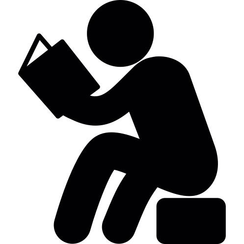 Man Sitting and reading book