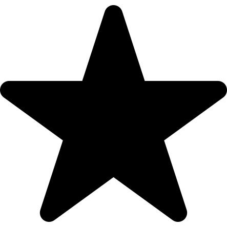 Star in black of five points shape