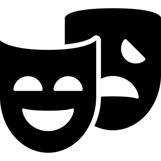 Theater masks couple