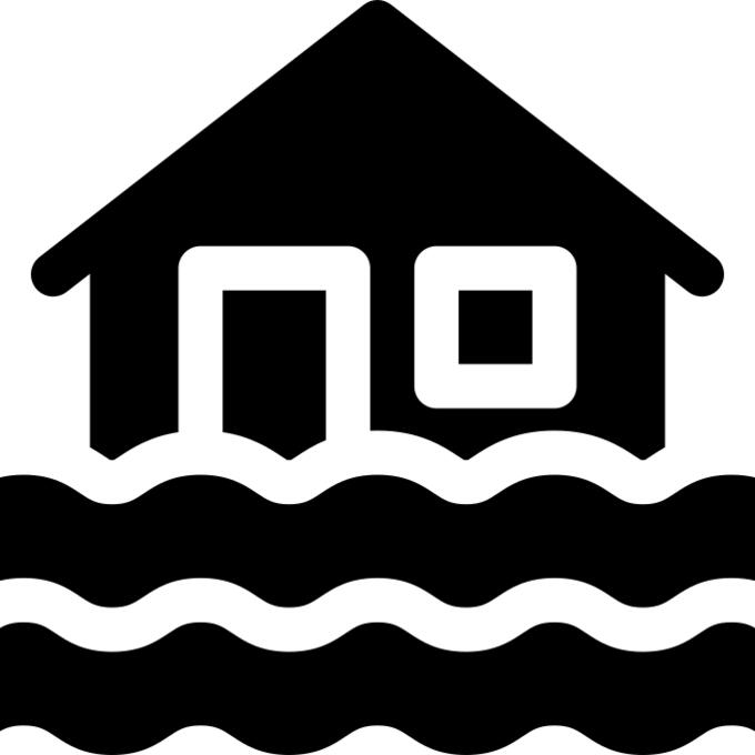 Flooded house