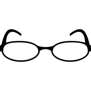 Oval shape reading eyeglasses