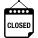Closed day reminder interface symbol of hanging calendar page