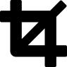 Cropping tool button of interface