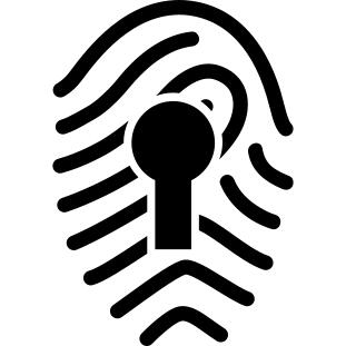 Fingerprint with keyhole