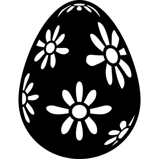 Easter egg with daisies design