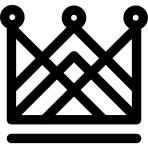 Royal crown of crossed lines